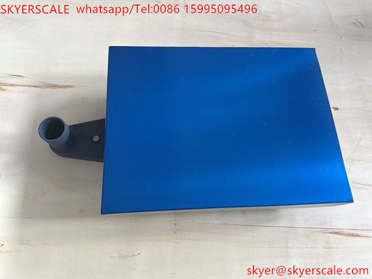 Blauw kleur Carbon Steel Bank Weegschaal 30x40cm 100kg Poeder bedekt