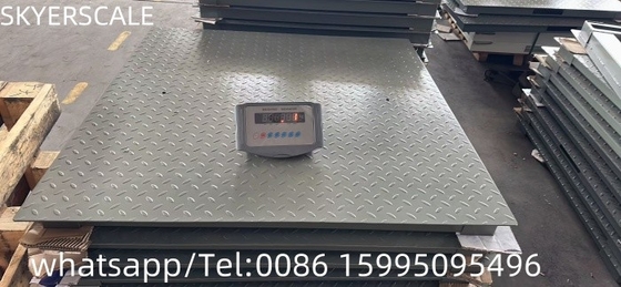 Zware vloerschaal 1,2x1,5m Platformschaal van koolstofstaal 3000kg