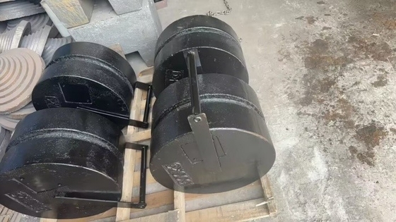 OIML-standaard stapelbare 250 kg M1 testgewichten gietijzer kalibratiegewichten voor kraan