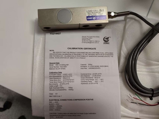 IP67 Scheerbalk zemic H8C-500kg Load Cell Steel Alloy Sensor Platform Weeg C3 sensoren