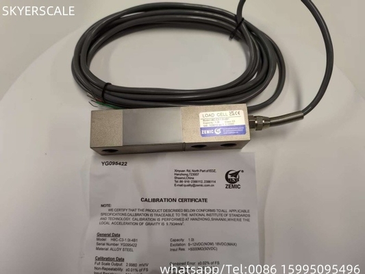 ZEMIC H8C 1 ton C3-klasse snijbalk laadcel transducer OIML NETP sensor voor weegschaal