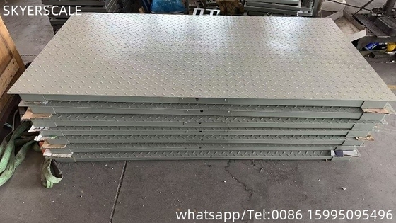 Industriële vloer weegschaal 1,2x2m met 3000 kg nominale belasting en LED / LCD-scherm