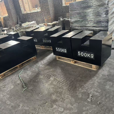 Hoogwaardige 500 kg 1000 kg 2000 kg rechthoekige platte gietijzer gewichten zwart M1 klasse lage prijs