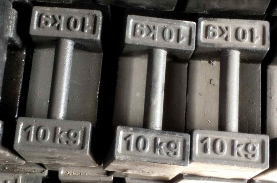 Testgewicht bij kalibratie van gietijzer