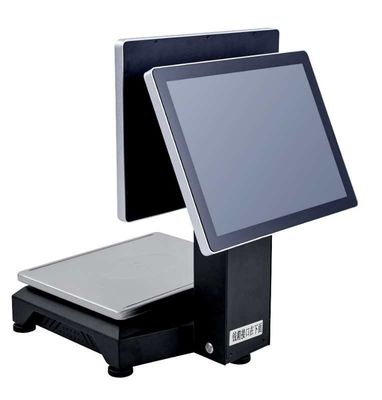 15,1 duimlcd de kassier van touch screenpc met het wegen van functie
